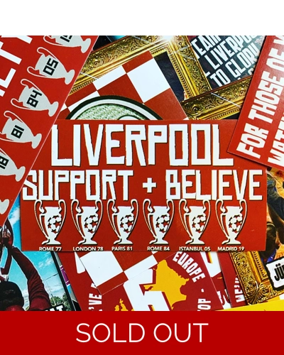 100 - Support & Belive 9cm x 5cm Stickers